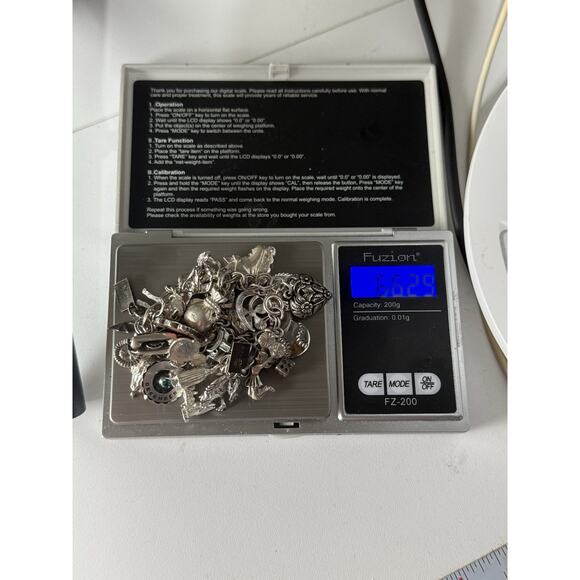 Mostly Vintage Sterling Silver 25 Charms Bracelet 7.5" Frog Cheerleader Fish Cat - Picture 7 of 7